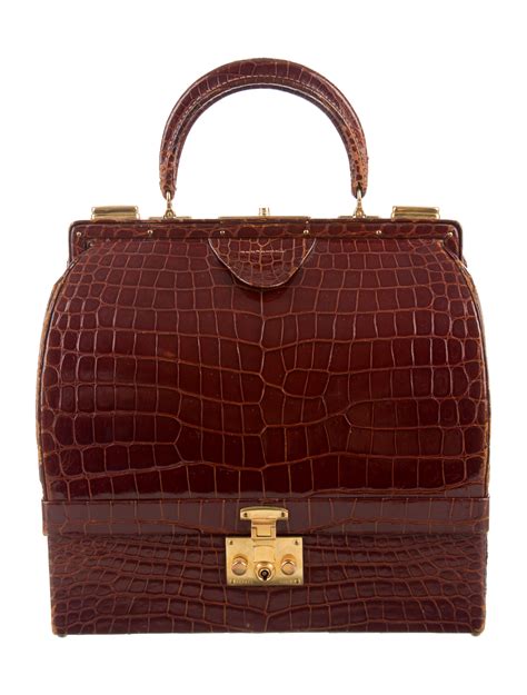 sac hermes crocodile vintage|Hermes crocodile bag.